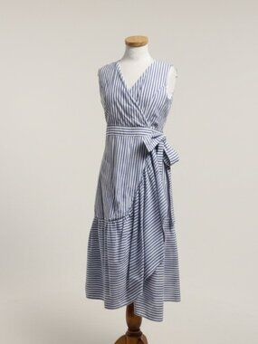 La Roque blue and white striped dress, size S